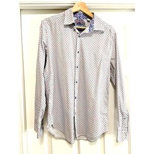 Robert Graham‎ Mens Shirt Medium Flip Cuff Button Up Multicolor Preppy Old Money